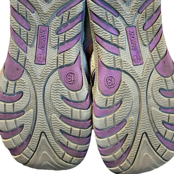 Khombu Youth Girls Sport Sandals Dana Grey / Purple Size 13 - Picture 6 of 7